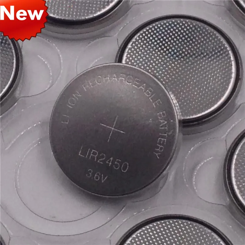 3 6 V LIR2450 2450 перезаряжаемый кнопочный аккумулятор батарея заменяет CR2450 |