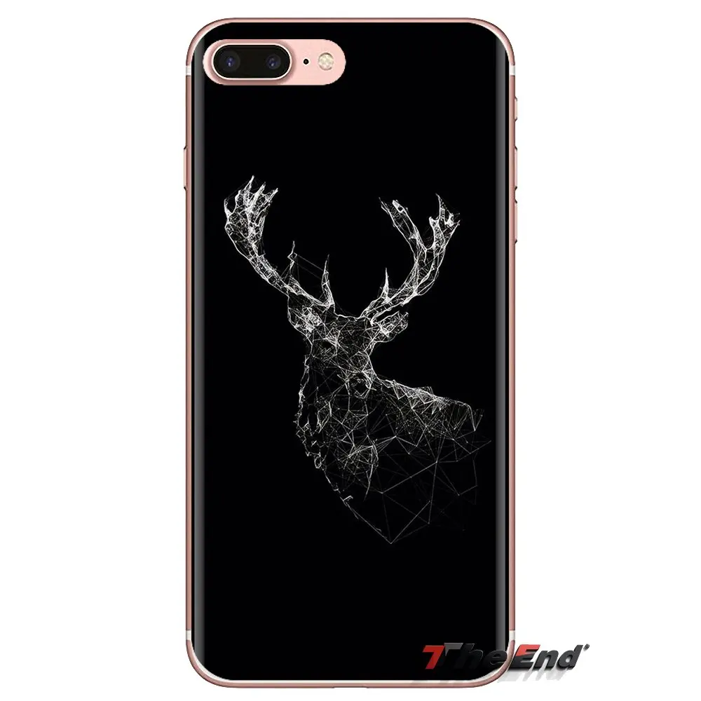 For Sony Xperia Z Z1 Z2 Z3 Z5 compact M2 M4 M5 C4 E3 T3 XA Huawei Mate 7 8 Y3II Transparent Soft Bag Case Minimalist animal deer |