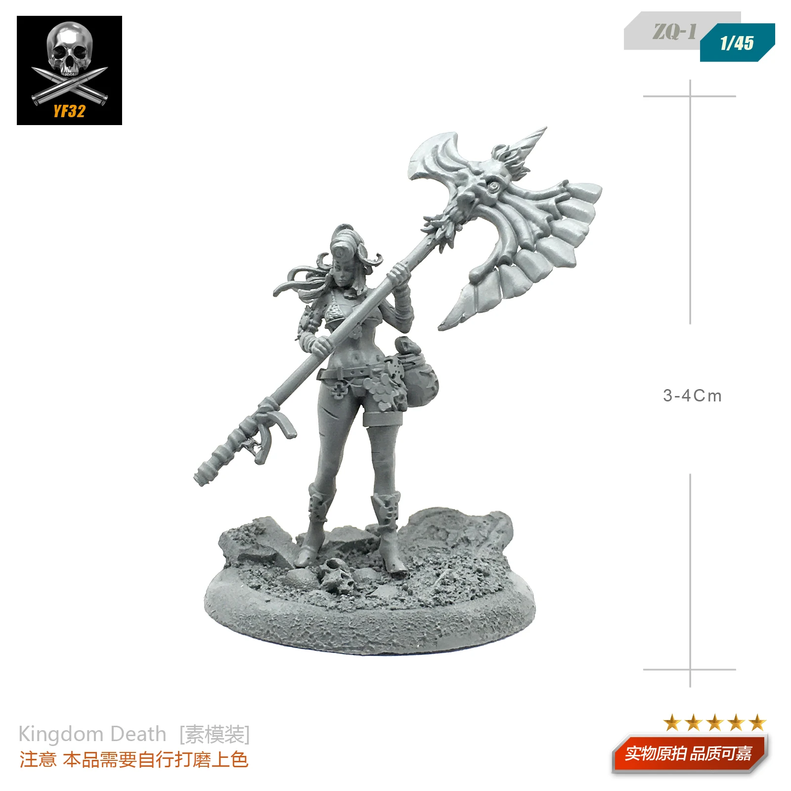Модель женской белой формы из смолы 1/45 года 28 мм в стиле kingdom смерти Major Majin white|kingdom
