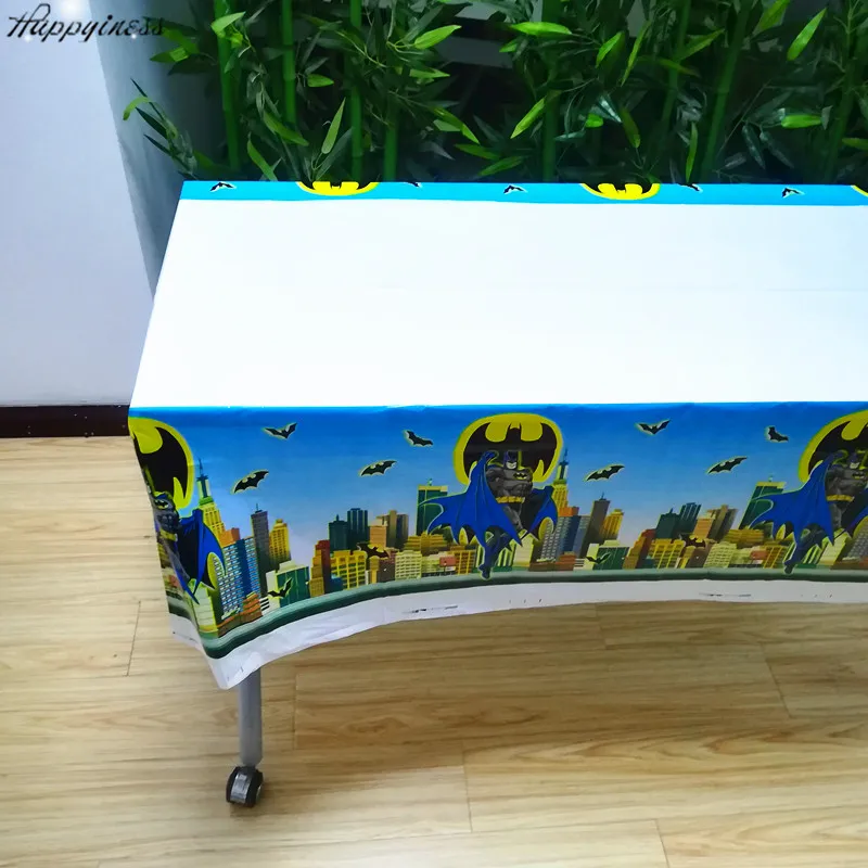 1pcs/lot batman tablecloths kids birthday party supplies table cover happy | Дом и сад