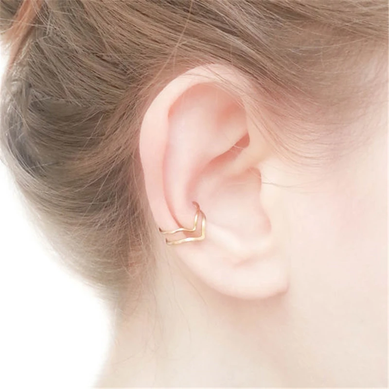 

925 Silver Ear Cuff Handmade Jewelry Charm Fake Piercing Clip Earrings Gold Filled Earrings For Women Brincos Oorbellen