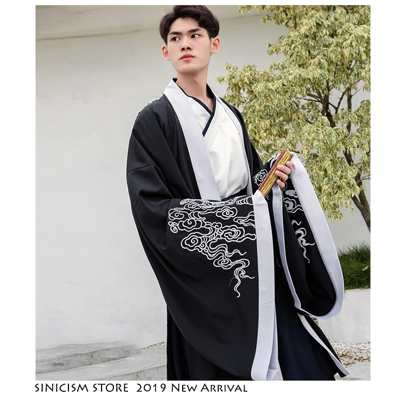 Магазин Sinicism мужской Традиционный китайский костюм Hanfu 2020 из трех предметов с