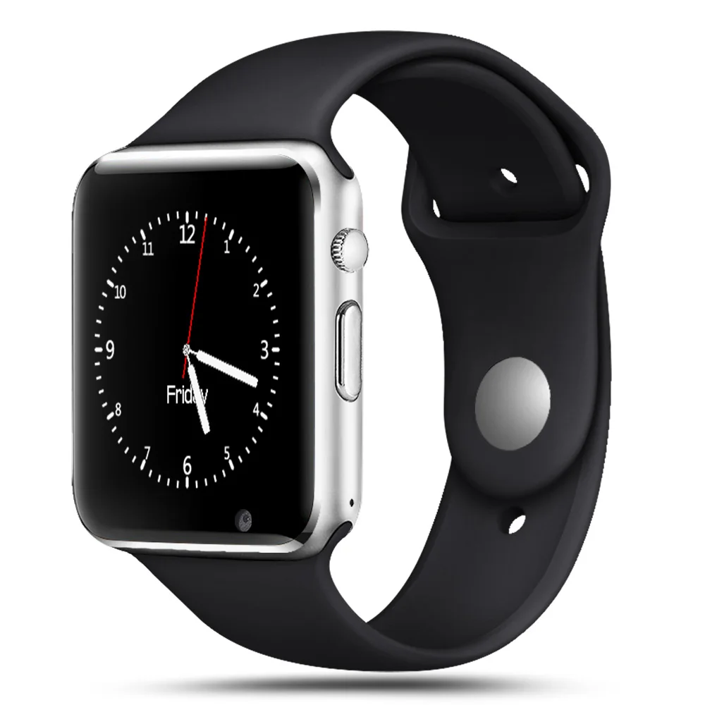 Sliver A1 Смарт-часы для мужчин для телефона Android Apple Watch Поддержка 2G Sim TF карта 0.3MP камера Bluetooth Smartwatch для женщин и детей - Цвет: Sliver