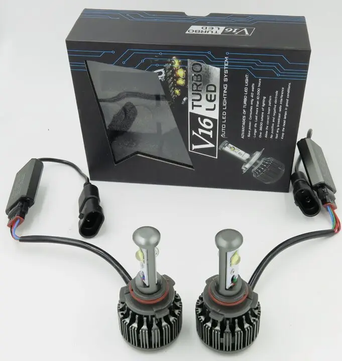 V16 TURBO 9006 HB4 60 Вт/комплект H7 H11 9005 HB3 7200LM Автомобильный светодиодный комплект для