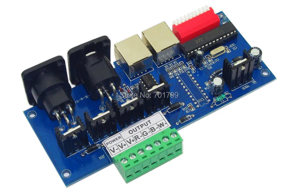 4CH easy dmx декодер постоянного напряжения DC5 24V вход 4A * 4 канальный выход С