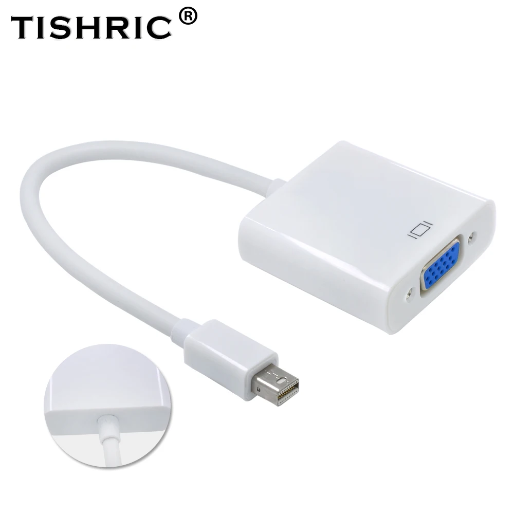 Кабель адаптер TISHRIC для MacBook Air Pro iMac Mini Thunderbolt Display Port DP VGA 1080P|adapter flash|adaptadapt manual |