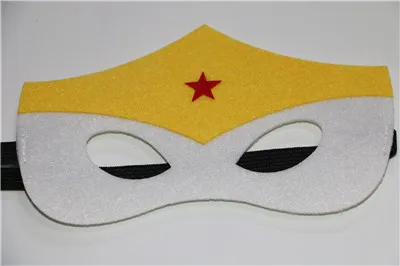 as the pics Супергерой мультфильм макияж вечерние фетровые маски Косплей Супермен Бэтмен человек паук Халк Железный принцесса Хэллоуин маска для вечеринки по случаю Дня Рождения - Цвет: as the pics