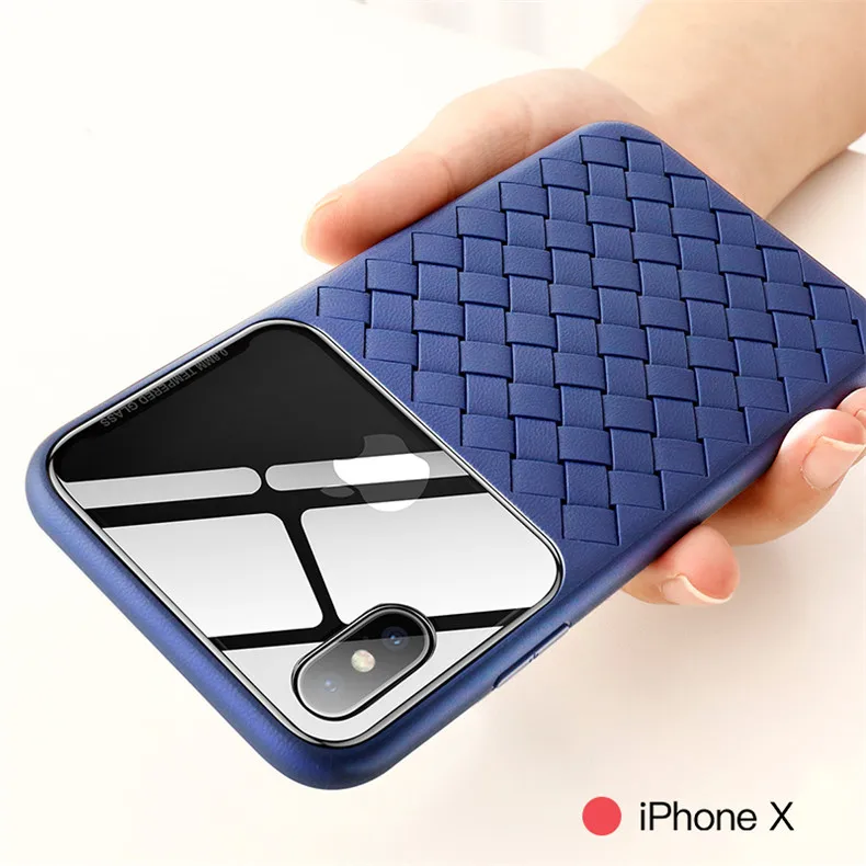 Blue Роскошный сетчатый Прозрачный чехол для телефона iPhone 11 Pro X XR XS MAX, модный Мягкий защитный чехол для iPhone 7 8 Plus, бизнес-корпус - Цвет: Blue