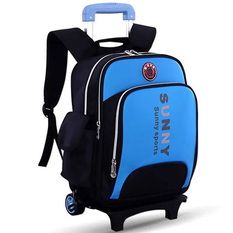 Laptop PC Backpack Schoolbag 3-6 Grade Boy Girls School Bag In Pupils Trolley Case Travel Luggage Pack Student Removable Handbag