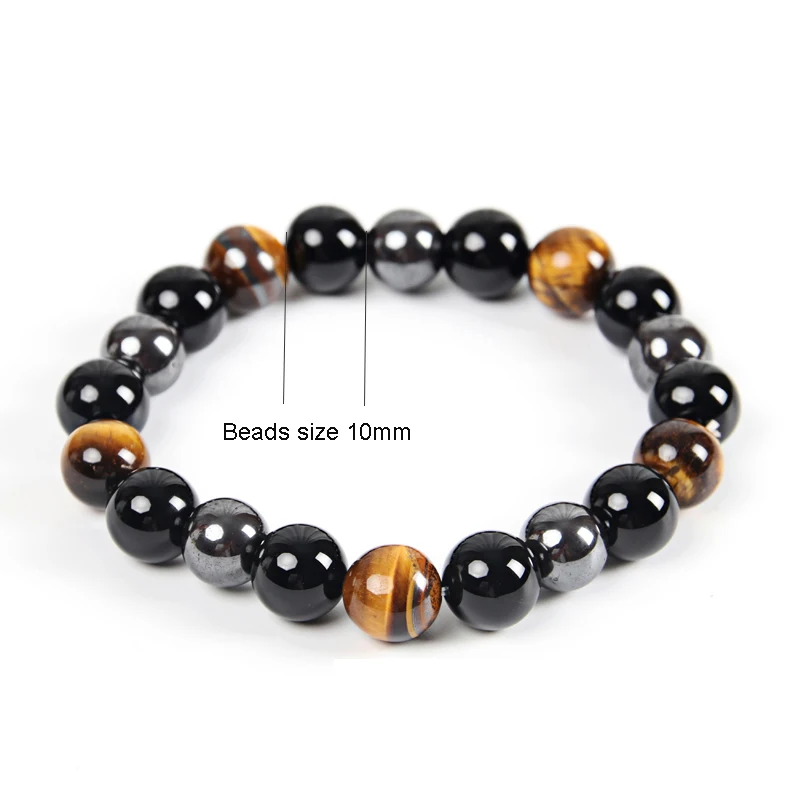Мужской браслет JoursNeige из натурального камня 10 мм|bracelets for|hematite stone braceletbracelet natural |