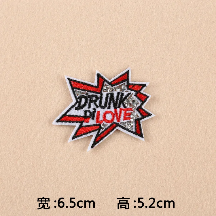Rhinestone Badges Embroidered Iron on Patch Zircon DIY Emblems Hat Bag Shoes Pants Decorations British Style | Дом и сад