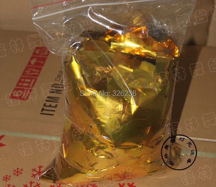 Бумажная машина для конфетти 1 кг/мешок золотая бумага радужной машины