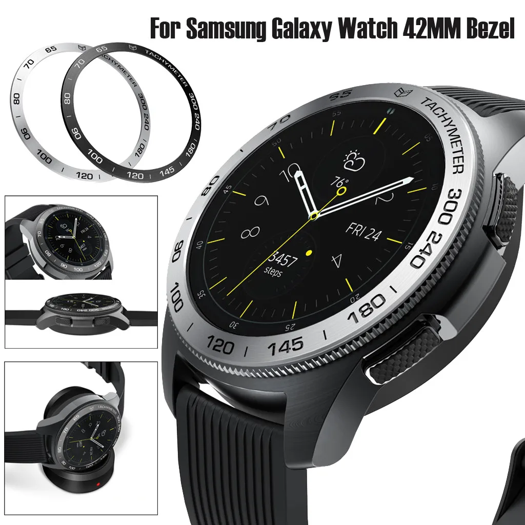 Для Samsung Galaxy Watch 42 мм весы часы кольцо клейкая крышка Анти царапины металлический