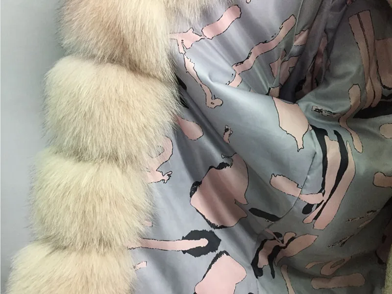 CKMORLS Новое поступление пальто из натурального Лисьего меха для женщин зимняя меховая парка пальто с воротником из лисьего меха куртка повседневные толстые теплые куртки