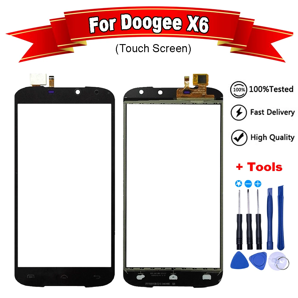 Экран 5 дюйма Для Doogee X6 сенсорный экран дигитайзер панель датчик объектива +