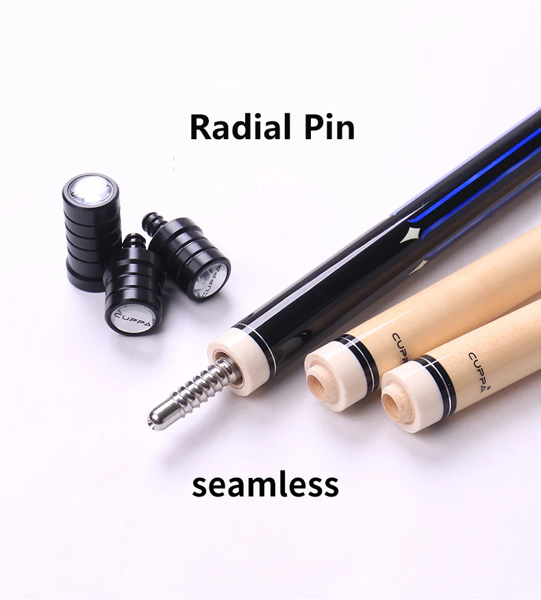 CUPPA NEW High Grade 2 Shafts Cue Carom Billiard taco de billar carom with Black Pool Cue Case China 3 Cushion Billiards