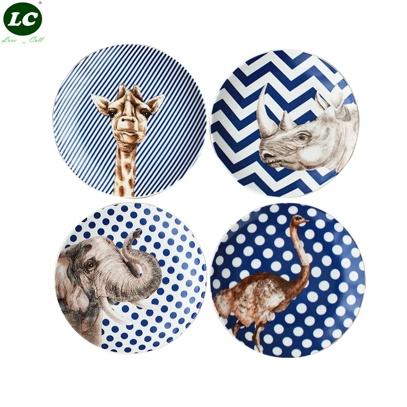 

Animal Ceramic Plate Snack Plate Dinner Plate Children's Plate Fruit Plate Home Dish Gift Plate Dishes set Dinner Plate Sets