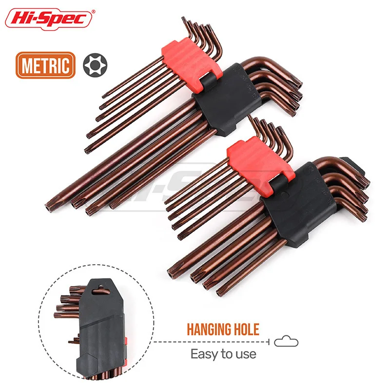 Hi Spec Prefessional 9pc торкс шестигранный ключ метрический S2 длинные средние