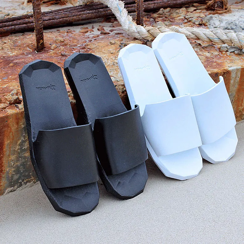 Летние тапочки мужские Сиамские толстые розовые сандалии домашние корейские