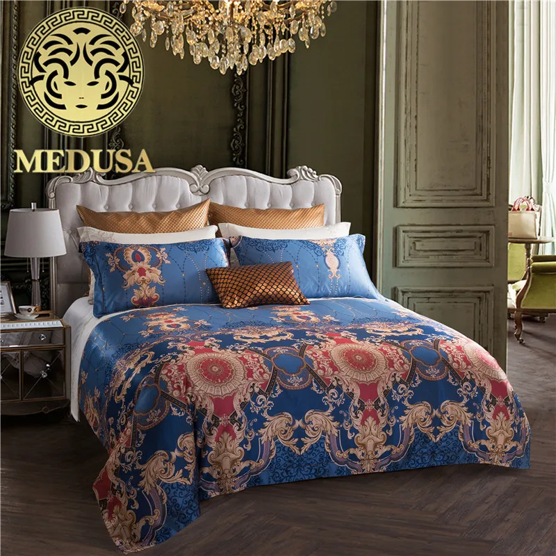 Медуза 1400TC Дамаск Европа дворца постельные принадлежности король Королева