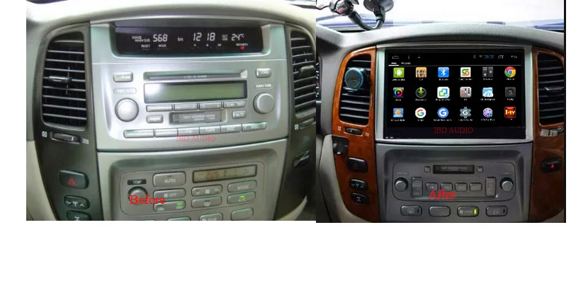 JBD 10 1 дюймов Высокое разрешение android автомобильный gps для Toyota landcrusier LC100 головного