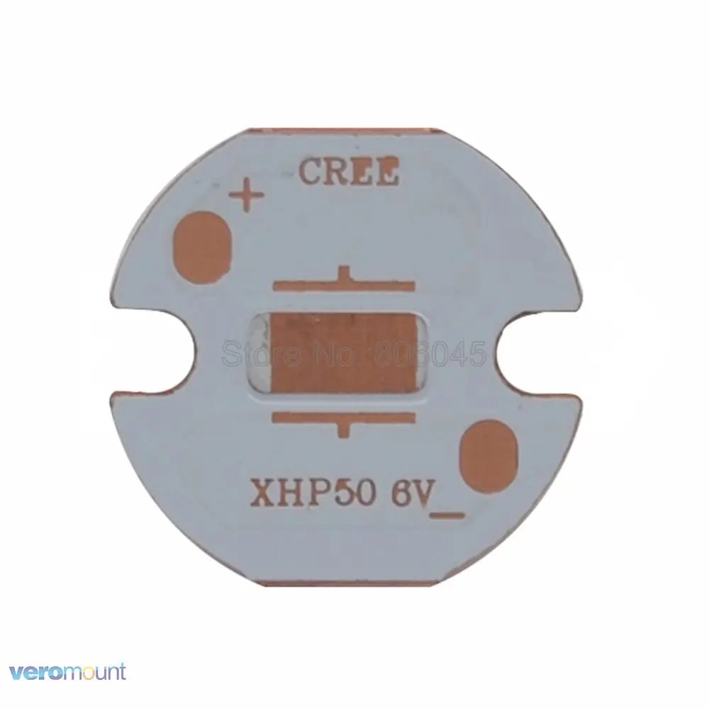 20 шт./лот! Cree XHP50 или XHP50.2 светодиодный медная печатная плата теплоотвод светодиодный светильник база 12 В или 6 в 16 мм или 20 мм PCB только