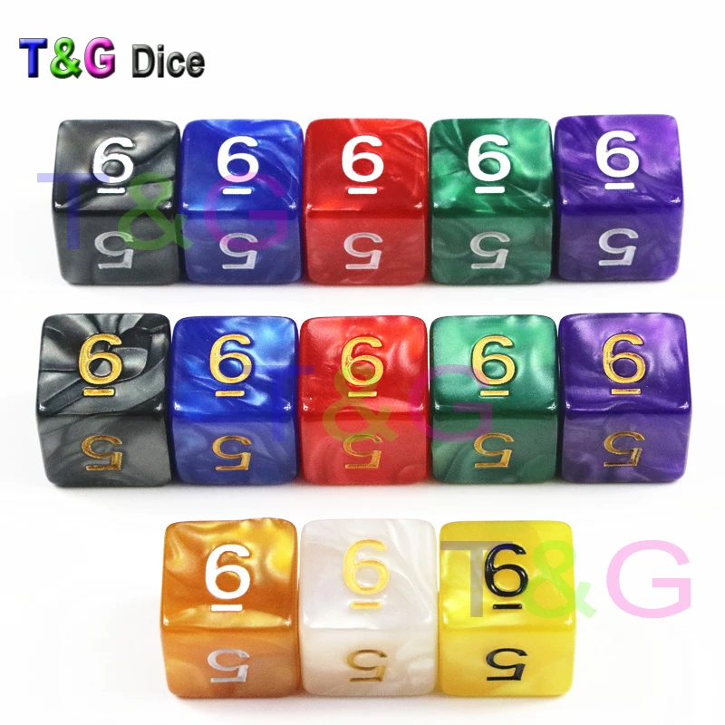 T & G D6 игральные кости для DnD Rpg 6 сторонних игр кубики многоцветные настольные