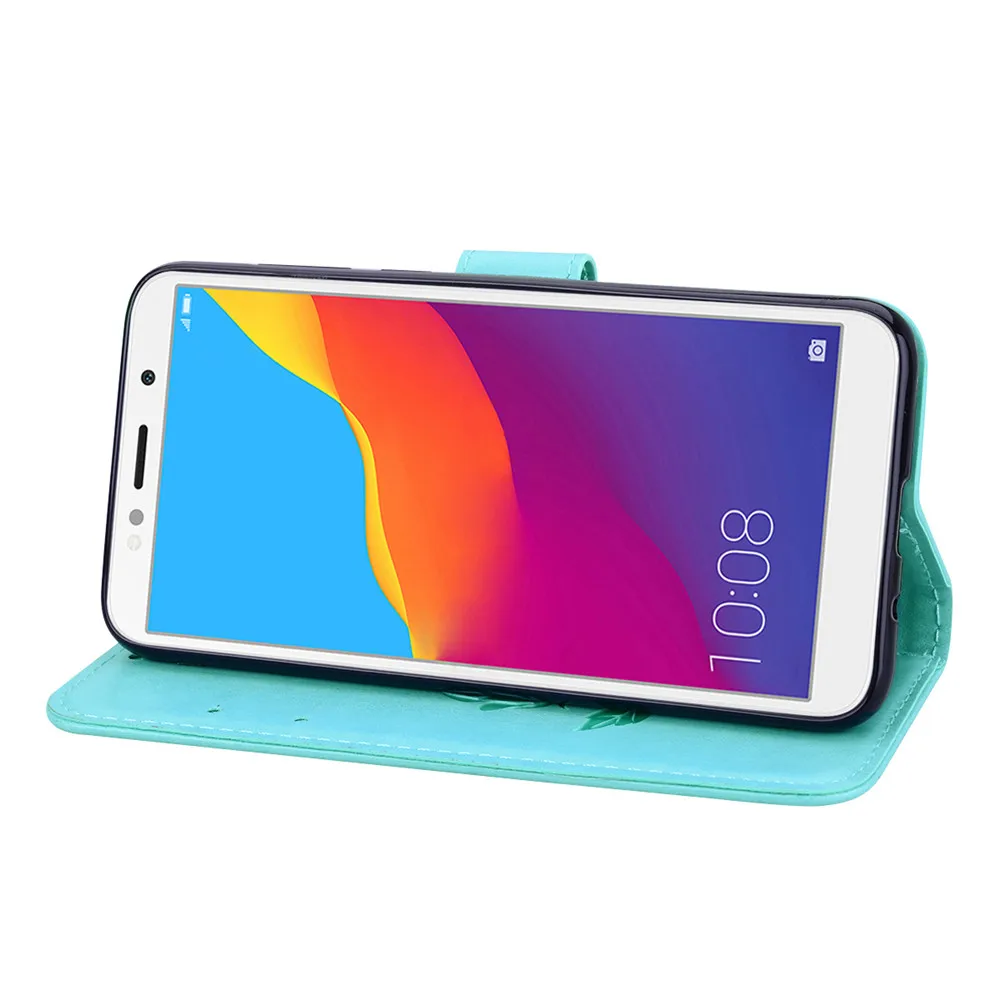 Для Huawei Honor 7A Чехол Флип 5 45 дюймов 3D с цветочным узором из роз кожаный чехол книжка
