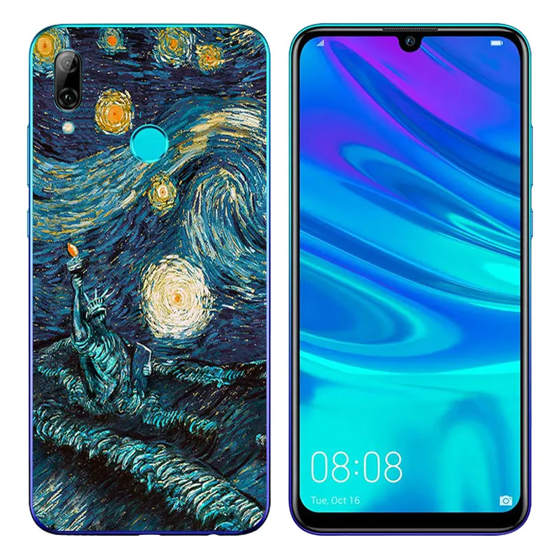 For Huawei P Smart 2019 Case Cover Silicone Soft TPU Painted Back PSmart Phone Coque Transparent Shell |