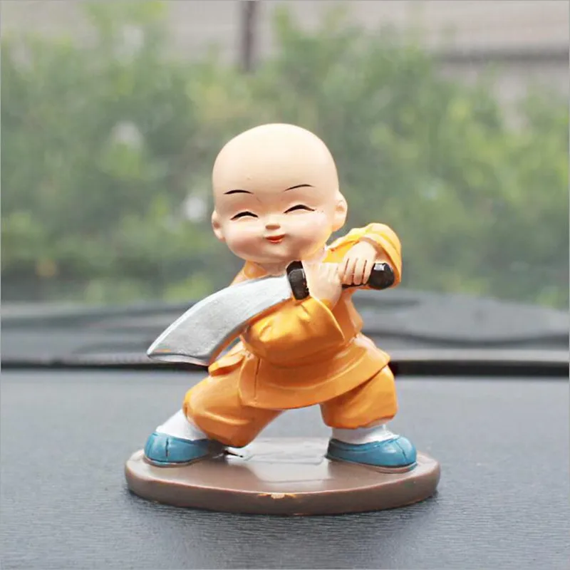 Хорошее качество 4 шт./компл. маленькие статуэтки монахов кукольный автомобиль