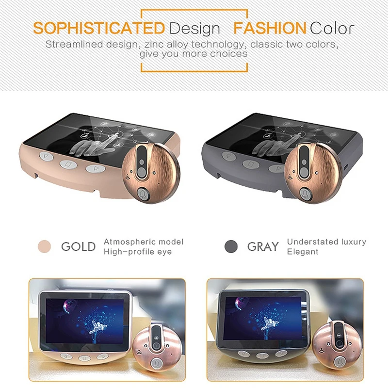 4 3 Inch ЖК Цвет Экран видео-глаз дверной глазок ИК-прибор ночного видения