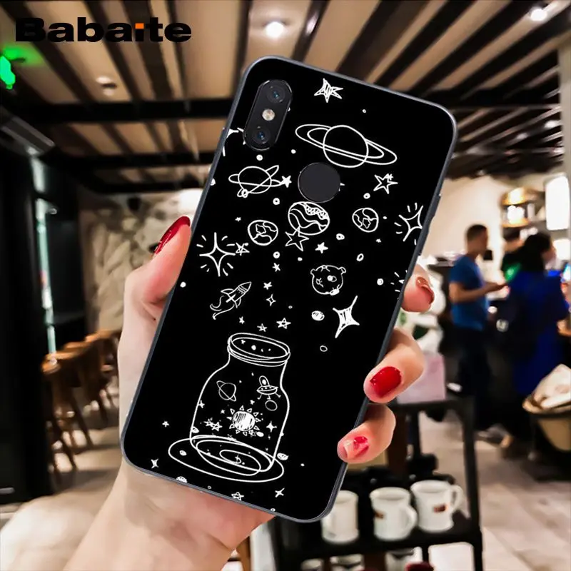 A10 Babaite белый луны и звезд Космос астронавт чехол для телефона для Xiaomi MiA1 A2 lite F1 Redmi8 6A 4X 5Plus S2 Note7 8Pro 5A 7A - Цвет: A10
