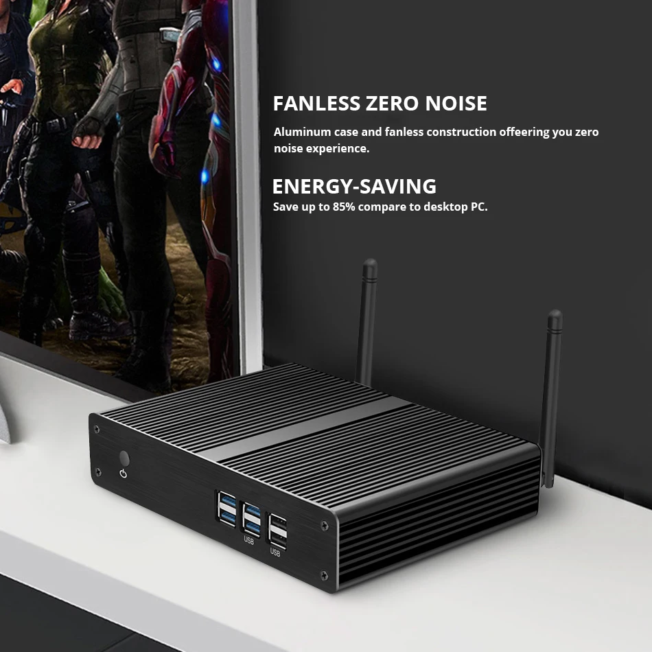 XCY Intel Core i3 7100U i5 7200U мини-ПК с Windows 10, Linux, HTPC, HDMI, VGA, 6xusb Wi-Fi неттоп компактный настольный компьютер без вентилятора