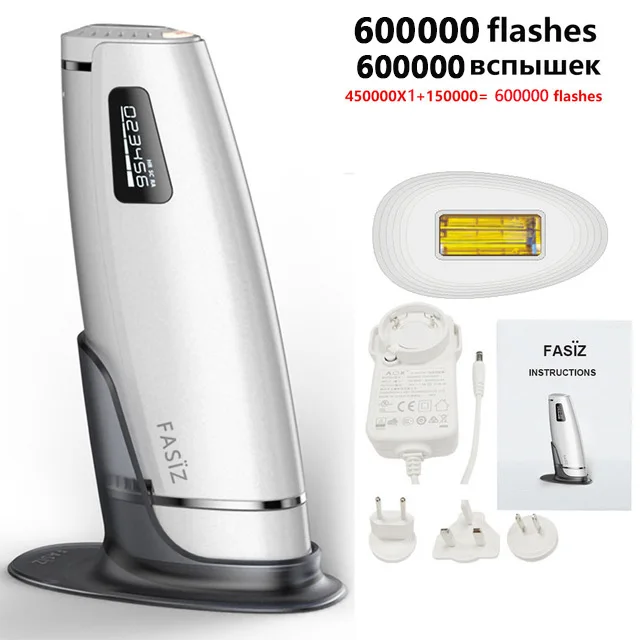 Gray Set 3 1050000 раз, 3 в 1, IPL лазерный эпилятор для удаления волос, фотоэпилятор с ЖК-дисплеем, лазерный постоянный триммер для бикини, Электрический эпилятор - Цвет: Gray Set 3