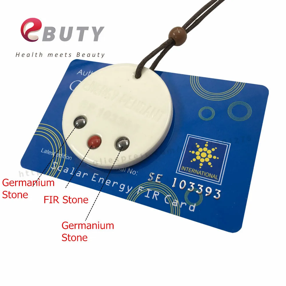 2 шт./лот белая Квантовая скалярная подвеска с FIR и германиевым камнем