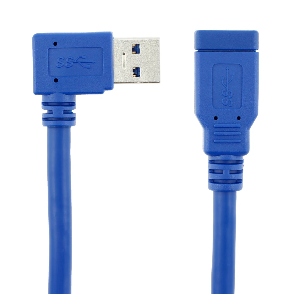 Прямой угол USB 3 0 штекер гнездо Удлинительный Кабель USB3.0 Type A AM В AF конвертер
