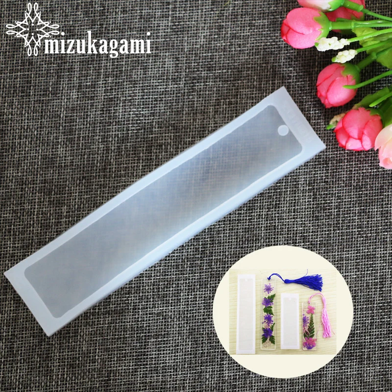 1PCS Craft DIY Transparent UV Resin Liquid Silicone Mold Rectangle Bookmarks Molds For Pendant Charms Making Jewelry | Украшения и