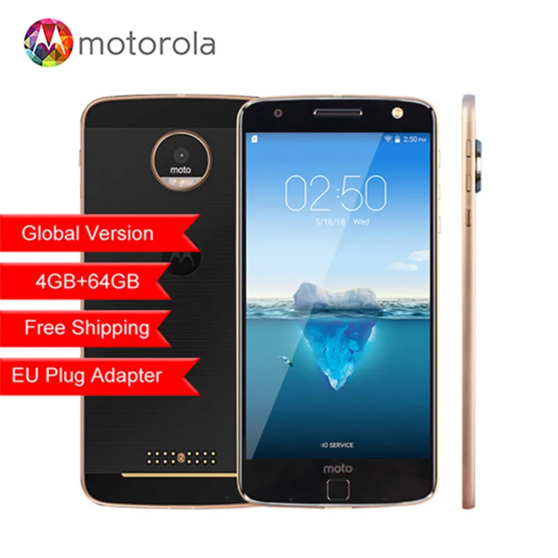 Оригинальный Motorola MOTO Z XT1650 05 Snapdragon 820 5 дюймов 2560X1440 2 К 4G B Оперативная память 6