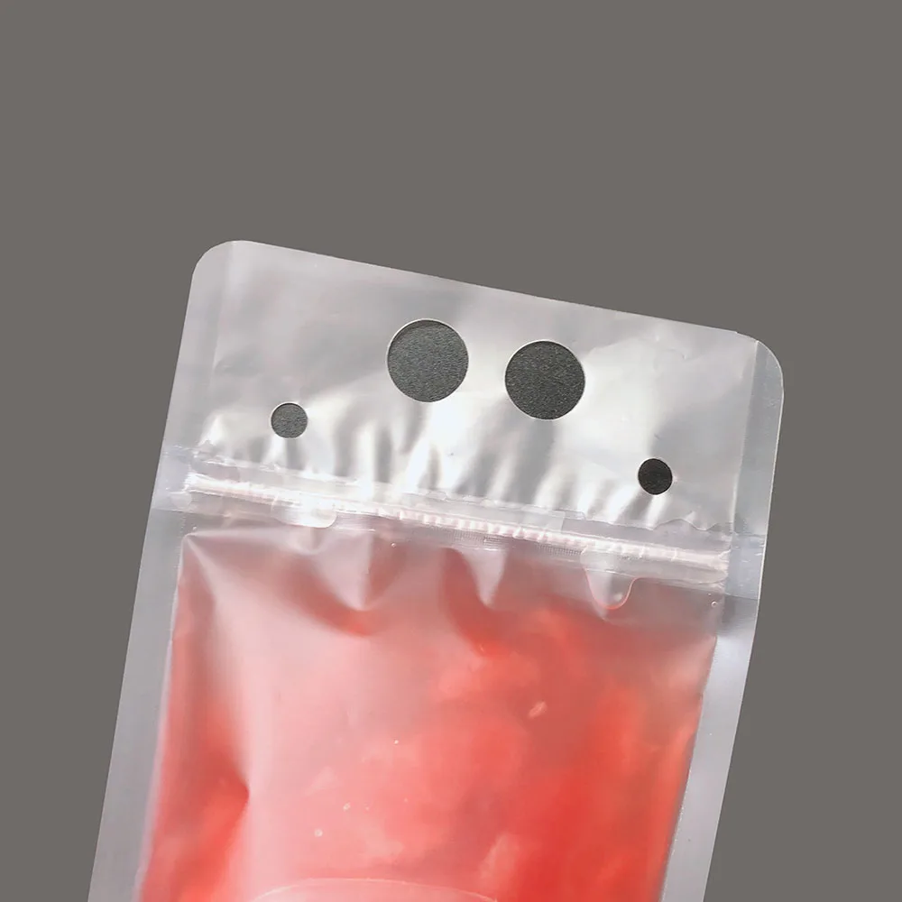 Пластиковый упаковочный пакет для напитков мешочек сока молока кофе с ручкой и