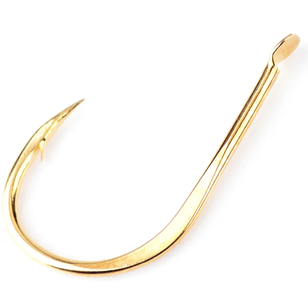 6 шт./пакет золото кованые рыболовные крючки Япония угольный Сталь Крючки