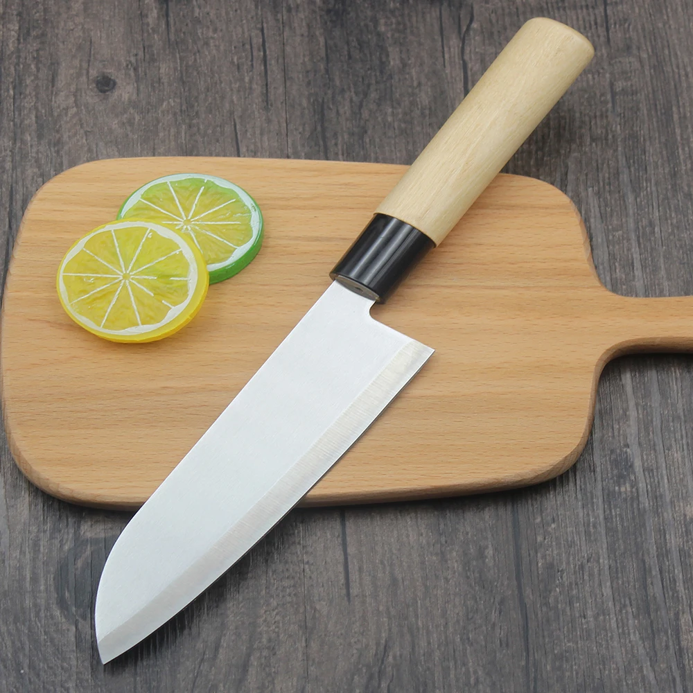 Кухонный нож Santoku 3Cr13Mov бесшовный острый из нержавеющей стали шеф-повара для рыбы