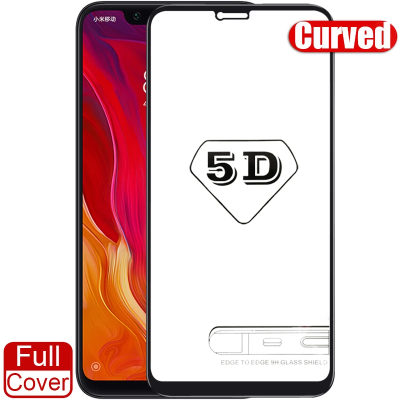 5D изогнутые полное покрытие Стекло на для сяоми ми 8 стекло на для ксиоми ми а2 5d Экран протектор 9H защитное стекло на для ксиаоми редми ноут 5 про 32/64 гб Версия стекло for Xiaomi Mi 8 Mi8 A2 Redmi Note 5 Pro 5d