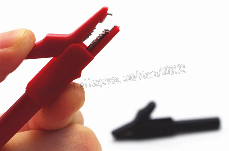 Изоляционный силиконовый пружинный тестовый зонд 4 мм с зажимом типа