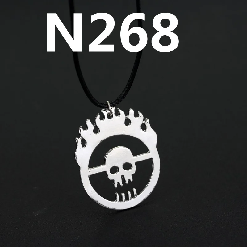 Новинка Mad Max Fury Road War Immortan Joe Burning Skull фракция полый логотип кулон ожерелье мужские ювелирные изделия - Окраска металла: Посеребренный