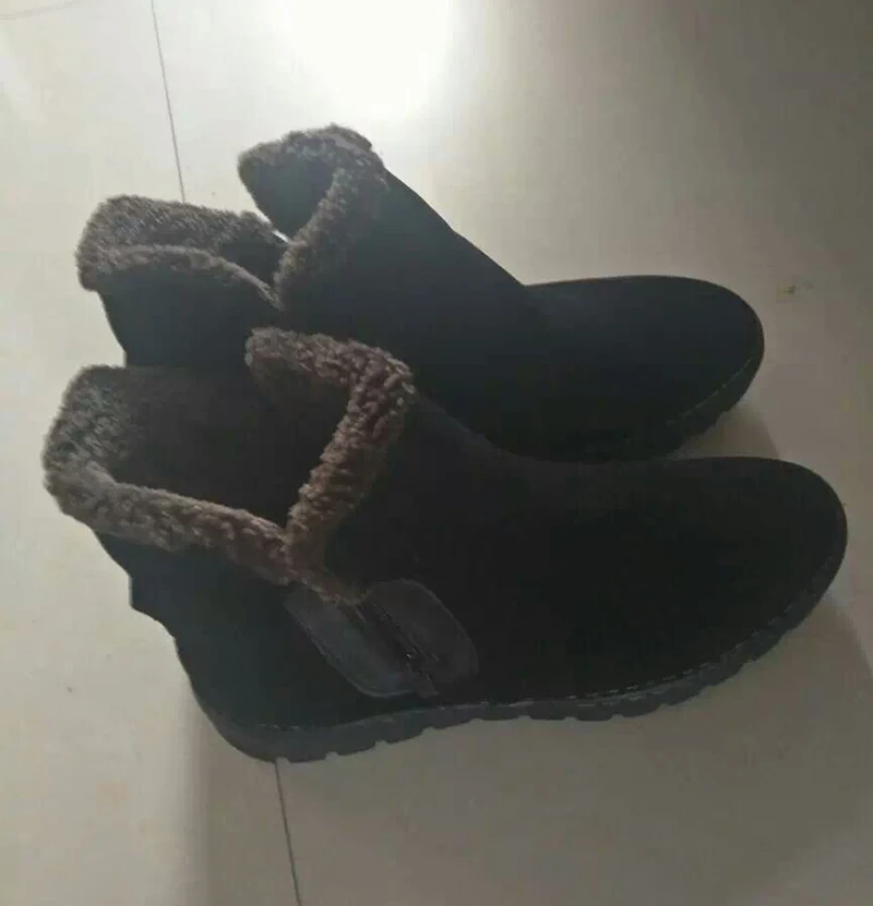 Британский стиль короткие меховой подкладке Snowboot замша обувь ботильоны искусственный мех черный высокий верх молния батильоны зимние сапоги мужские теплые плоские мужская удобные мода удобная высокие сверху
