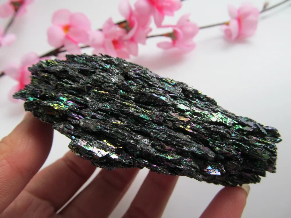 Натуральный Цветной карбид кремния цветной руды украшение минеральный образец