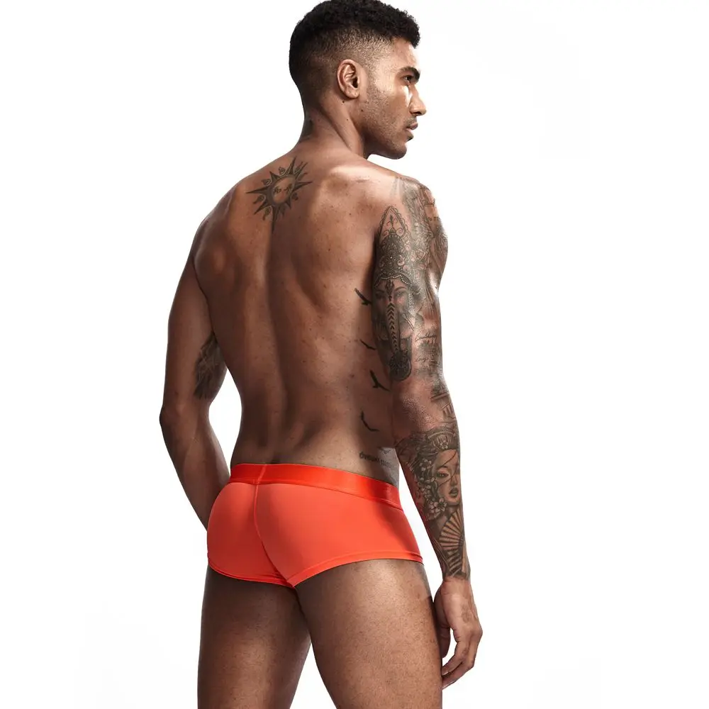 JOCKMAIL, ультратонкое сексуальное нижнее белье, мужские боксеры, одноцветные выпуклые мужские трусы, Короткие трусы, мужские трусы-боксеры