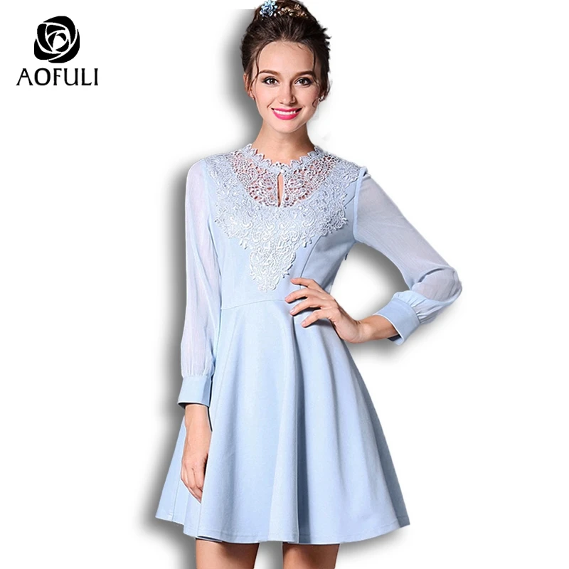 L/XL/5XL Брендовое женское кружевное платье с вышивкой Короткие осенние платья а