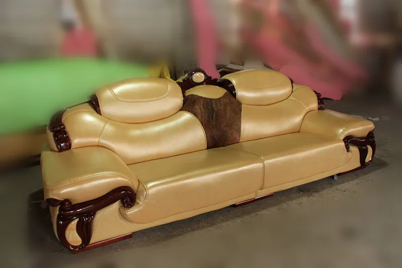 

antique European leather sofa set living room sofa made in China sectional sofa