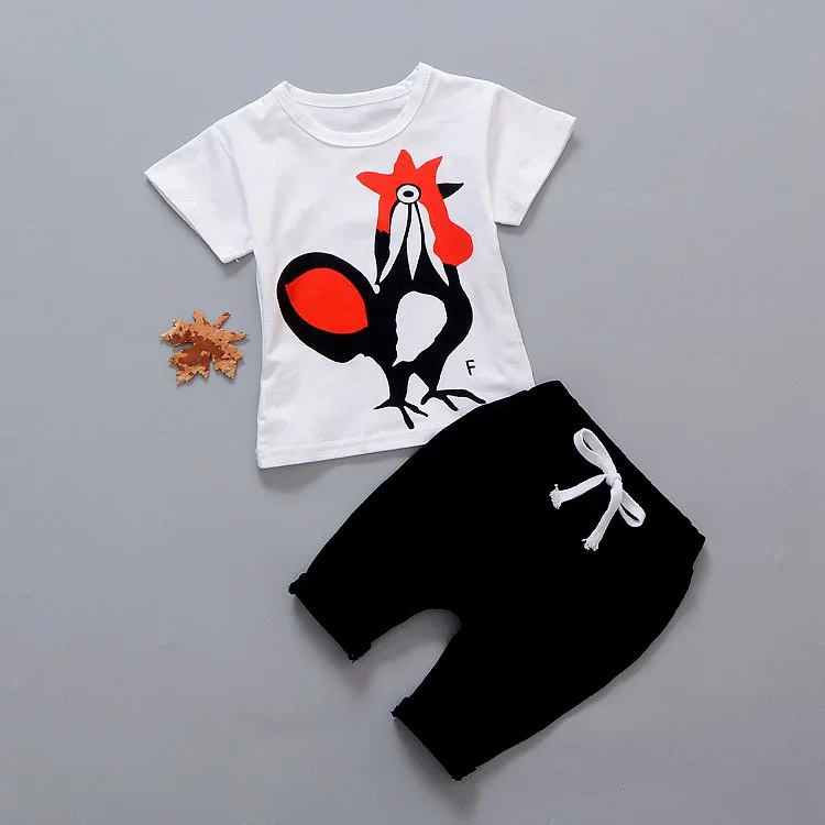 Малыш Мальчики Одежда Набор Хлопка С Коротким Рукавом Футболки + Шорты Наборы Для